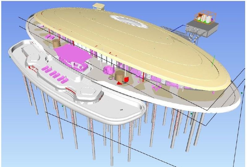 Federated BIM model of luxury villa HE1