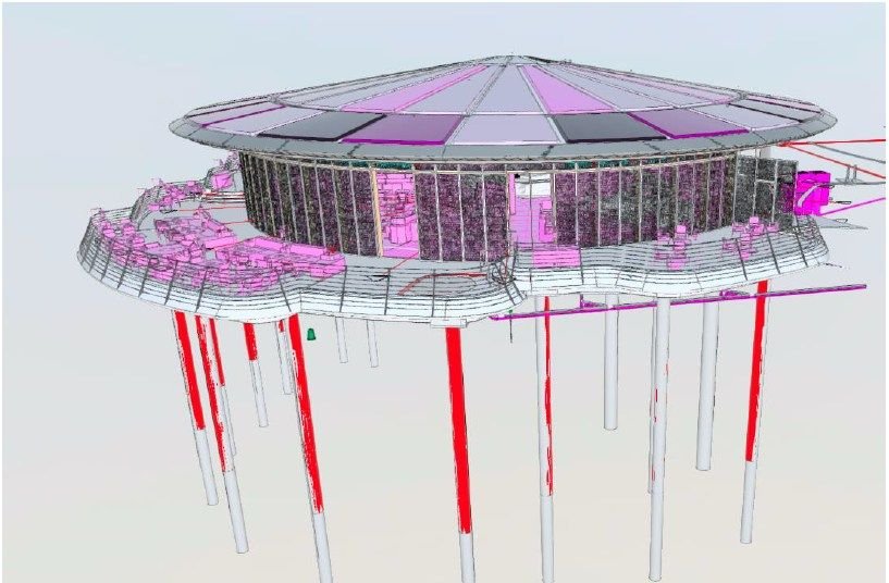 Federated BIM model of restaurant HE1