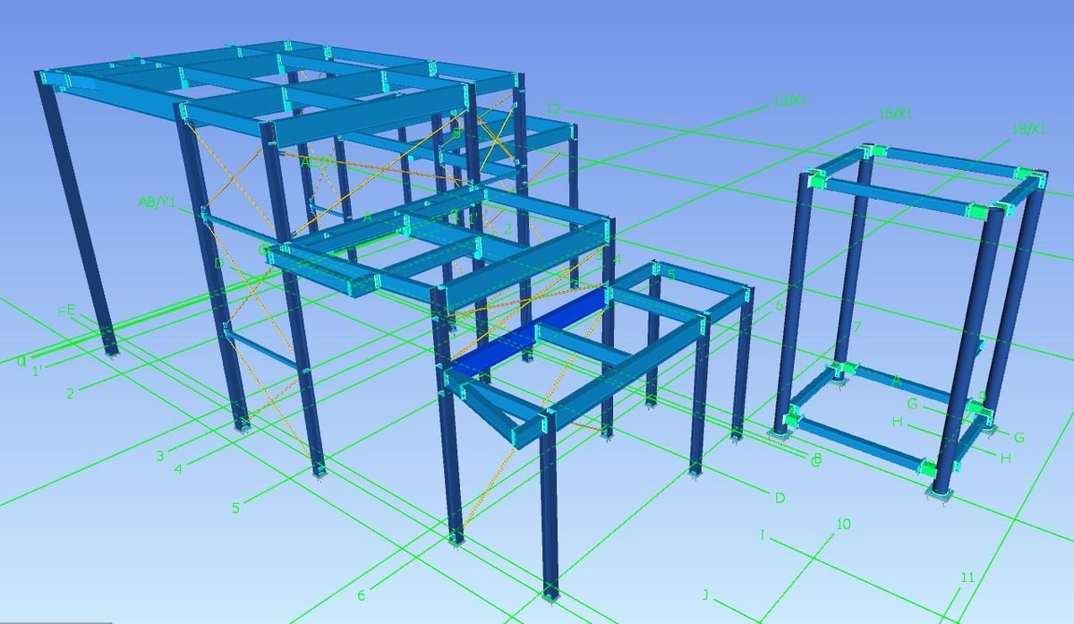 LOD 400 Tekla steel structure model